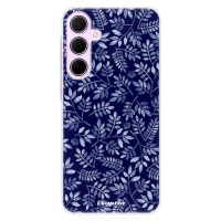 Odolné silikónové puzdro iSaprio - Blue Leaves 05 - Samsung Galaxy A55 5G