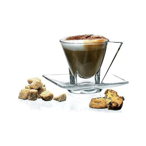 RCR Šálka s tanierikom na cappuccino 190 ml set 2+2 ks FUSION RCR Cristalleria Italiana