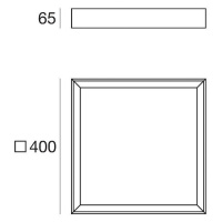 LED stropné svietidlo Tara Q, 40 x 40 cm, čierna, 3 000 K, hliník