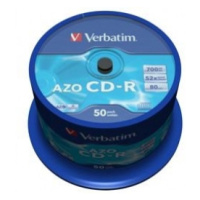 CD-R VERBATIM AZO Crystal 700MB 52x cake box (bal=50ks)