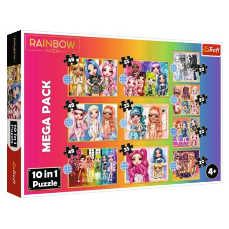 Trefl Puzzle 10v1 - Kolekcia módnych bábik / MGA Rainbow high