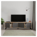 TV stolík v dekore duba v čierno-prírodnej farbe 180x51 cm Nola – Marckeric