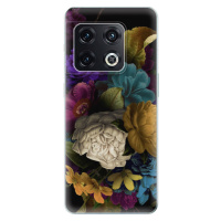Odolné silikónové puzdro iSaprio - Dark Flowers - OnePlus 10 Pro