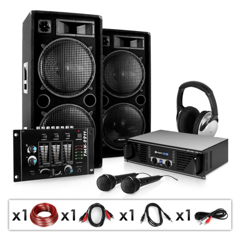 Electronic-Star Block-Party, PA systém, set, zosilňovač, reproduktory, mikrofón a mixážny pult