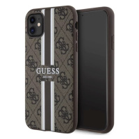 Kryt Guess iPhone 11 / XR brown hardcase 4G Printed Stripes MagSafe (GUHMN61P4RPSW)