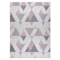 Kusový koberec Sion Sisal Triangles 3006 ecru/pink – na von aj na doma Rozmery kobercov: 180x270