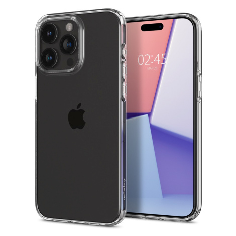 Apple iPhone 15 Pro Max, Silikónové puzdro, Spigen Liquid Crystal, priehľadné