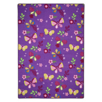 Dětský kusový koberec Motýlek 5291 fialový - 80x120 cm Vopi koberce