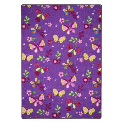 Dětský kusový koberec Motýlek 5291 fialový - 80x120 cm Vopi koberce