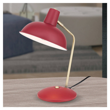 Vintage vzhľad – stolná lampa Fedra červená Orion