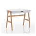 Pracovný stôl s bielou doskou 55x90 cm Karro – Tomasucci