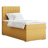 Boxspringová posteľ, jednolôžko, horčicová, 80x200, ľavá, TERY