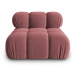 Ružový zamatový modul pohovky (stredový diel) Bellis – Micadoni Home