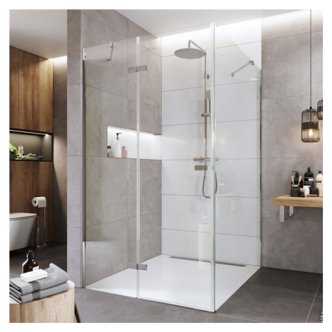 Mereo Sprchovací kút, Novea, obdĺžnik, pántový, 100x120 cm, chróm ALU, sklo Číre, dvere ľavé a p
