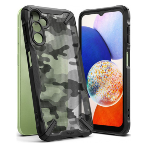 Odolné puzdro na Samsung Galaxy A14 5G A146 Ringke Fusion-X camo čierne