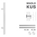 FT - MADLO kód 841S 40x10 mm UN ks BIM - biela matná (FBO) 300 mm 40x10 mm