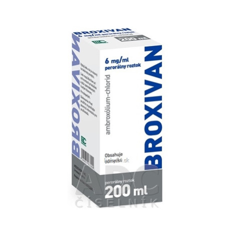 BROXIVAN 6 mg/ml perorálny roztok