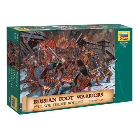 Wargames (AoB) figurky 8062 - Russian Foot Warriors 13-14 Century (1:72) Zvezda