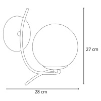 Nástenné svietidlo Sentia, chróm / dymová sivá, sklo, Ø 15 cm