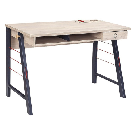 Malý študentský stôl lincoln - dub/tmavo modrá