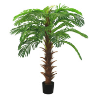 vidaXL Umelá palma Cycas s kvetináčom 140 cm zelená