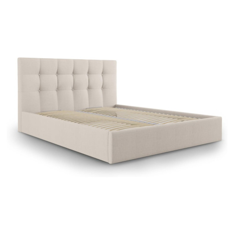 Béžová dvojlôžková posteľ Mazzini Beds Nerin, 160 x 200 cm Mazzini Sofas