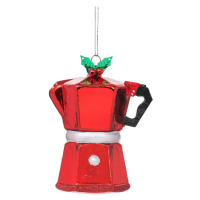 Sklenená vianočná ozdoba Coffee Pot – Sass & Belle