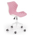 HALMAR Matrix 3 detská stolička na kolieskach ružová