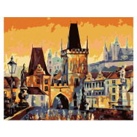 Diamantové maľovanie - KARLOV MOST Rámovanie: bez rámu a bez vypnutia plátna, Rozmer: 40x50 cm