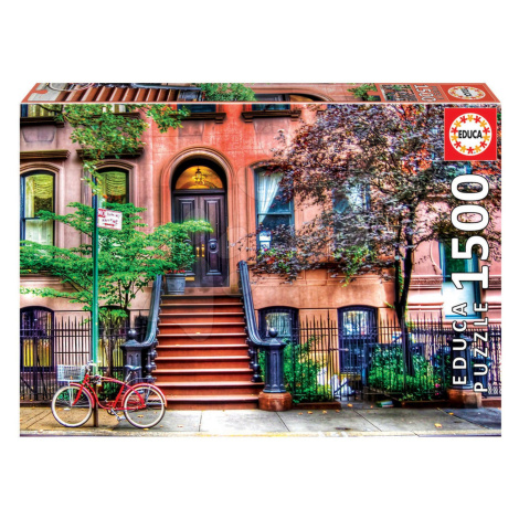 Puzzle Greenwich Village, New York Educa 1500 dielov a Fix lepidlo od 11 rokov