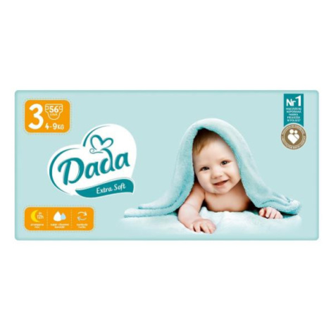 DADA Extra Soft Plienky jednorázové 3 Midi (4-9 kg) 56 ks