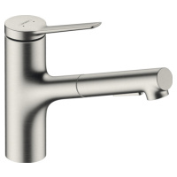 Drezová batéria Hansgrohe Zesis M33 s vyťahovacou spŕškou, 2 prúdy nerez 74821800