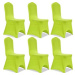 SHUMEE Poťahy na stoličky, zelené – 6 ks v balení