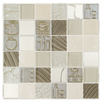 Sklenená mozaika Mosavit Kitchen beige 30x30 cm mat / lesk KITCHENBE