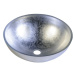MURANO ARGENTO sklenené umývadlo okrúhle 40x14 cm, strieborná AL5318-52