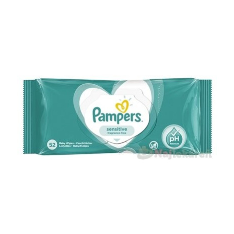 PAMPERS Baby Wipes Sensitive vlhčené obrúsky 1x52 ks