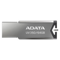 ADATA Flash Disk 64GB UV350 USB 3.2, kovový šedá