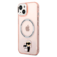 Plastové puzdro Karl Lagerfeld na Apple iPhone 14 KLHMP14SHNKCIT IML Karl and Choupette NFT MagS