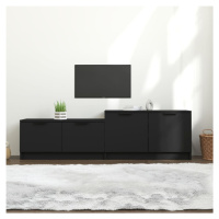 vidaXL TV stolík čierny 158,5x36x45 cm spracované drevo