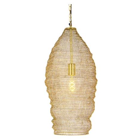 Orientálna závesná lampa zlatá 25 cm - Nidum QAZQA