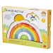 Drevený tunel z dúhy Rainbow Tunnel Tender Leaf Toys skladačka zo 7 dielov od 18 mes