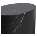 Čierne konferenčné stolíky v súprave 2 ks v dekore mramoru 48x33 cm Mice - Actona