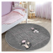 Sivý detský koberec ø 100 cm Comfort – Mila Home