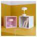 Dyberg Larsen LED dobíjacia stolová lampa Haipot, ružová, stmievateľná