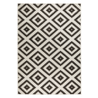 Kusový koberec Twin-Wendeteppiche 103129 schwarz creme – na ven i na doma - 120x170 cm NORTHRUGS