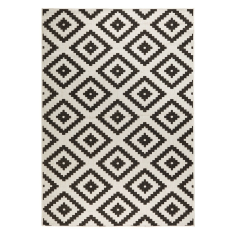 Kusový koberec Twin-Wendeteppiche 103129 schwarz creme – na ven i na doma - 120x170 cm NORTHRUGS