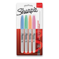 Permanentný popisovač Sharpie Fine súprava 4 ks - pastelové farby