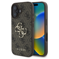 Guess 4G Metal Logo Kryt pre iPhone 16 Plus, Hnedý