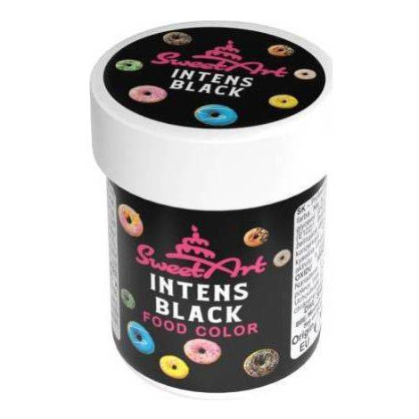 SweetArt gelová barva Intense Black (30 g) - dortis