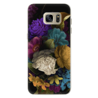 Silikónové puzdro iSaprio - Dark Flowers - Samsung Galaxy S7 Edge